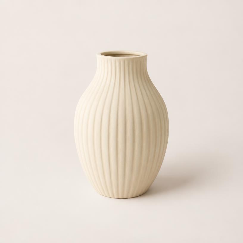 Ribbed Vase